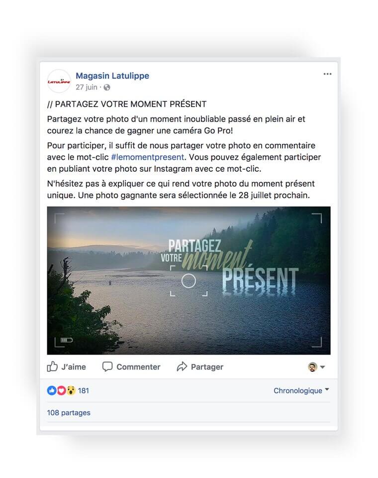 Concours Facebook PARTAGEZ VOTRE MOMENT PRÉSENT