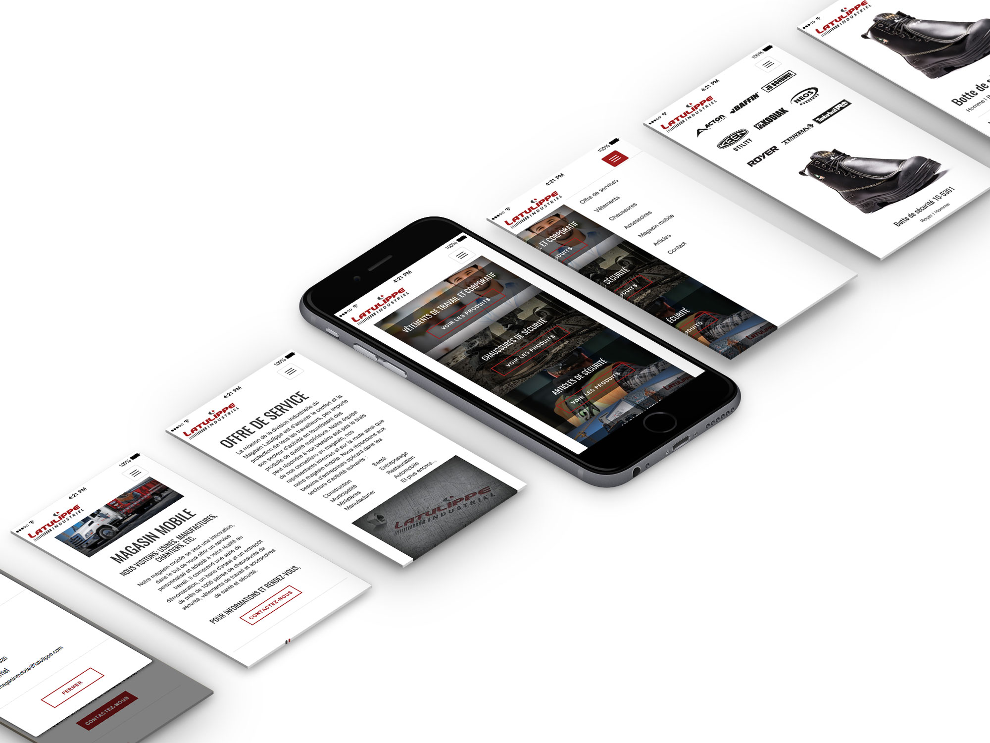 Présentation sur mobile de Latulippe Industriel