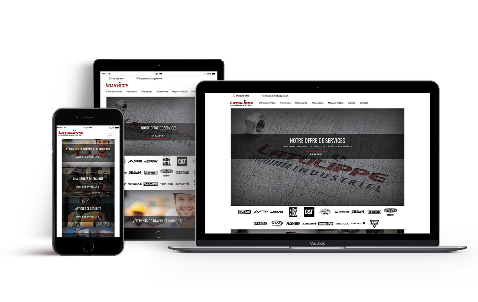 Presentation responsive design de Latulippe Industriel